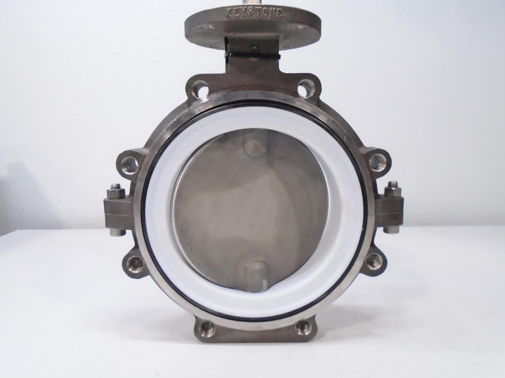 Keystone 8" 150# Stainless Steel Resilient Seat Butterfly Valve, Figure# 992